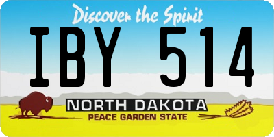 ND license plate IBY514