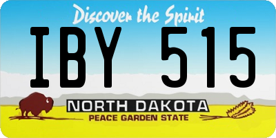 ND license plate IBY515