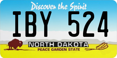 ND license plate IBY524