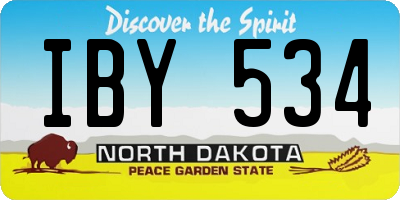 ND license plate IBY534