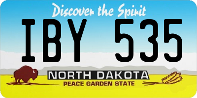 ND license plate IBY535