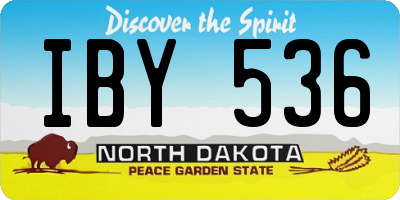 ND license plate IBY536