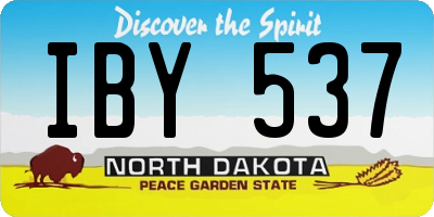 ND license plate IBY537