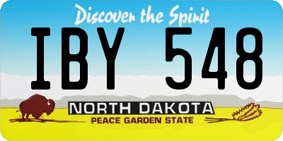 ND license plate IBY548