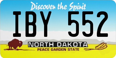 ND license plate IBY552