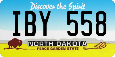 ND license plate IBY558