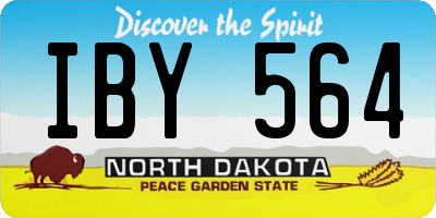 ND license plate IBY564