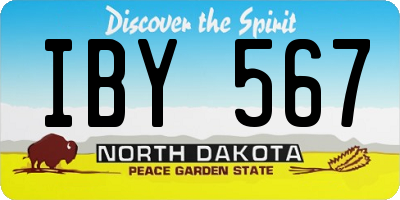 ND license plate IBY567