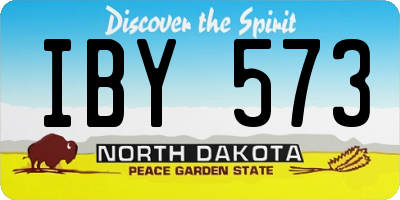 ND license plate IBY573