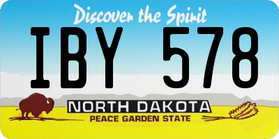 ND license plate IBY578