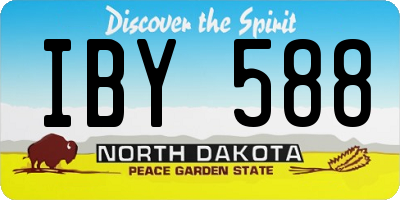 ND license plate IBY588