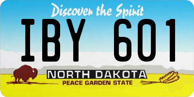 ND license plate IBY601