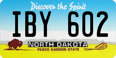 ND license plate IBY602