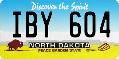 ND license plate IBY604