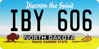 ND license plate IBY606