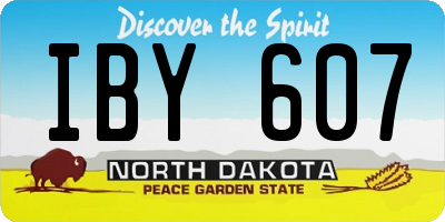 ND license plate IBY607