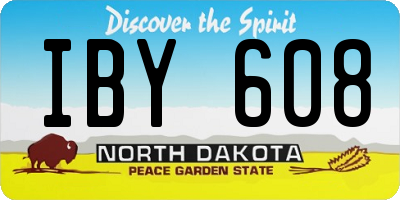 ND license plate IBY608