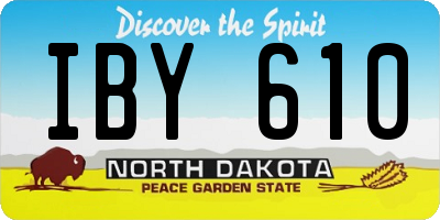 ND license plate IBY610