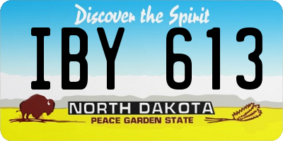 ND license plate IBY613