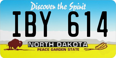 ND license plate IBY614