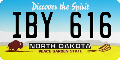 ND license plate IBY616