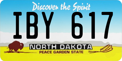 ND license plate IBY617