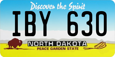 ND license plate IBY630
