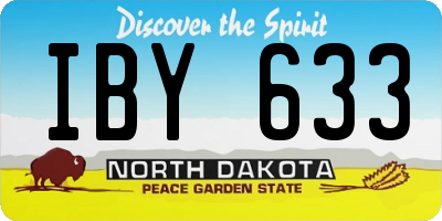 ND license plate IBY633