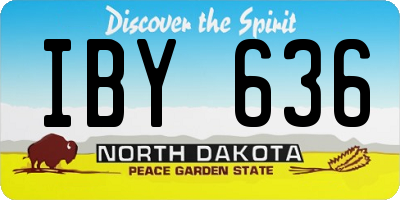 ND license plate IBY636