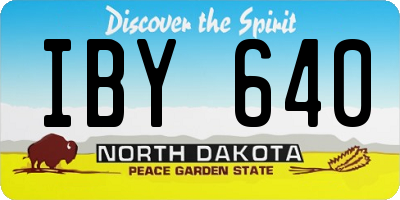 ND license plate IBY640
