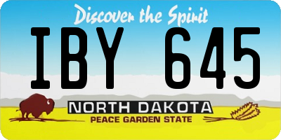 ND license plate IBY645