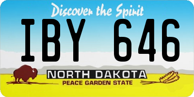 ND license plate IBY646