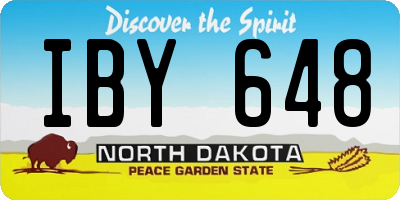 ND license plate IBY648