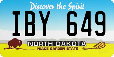 ND license plate IBY649