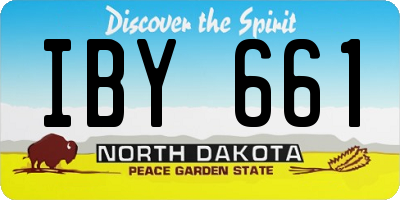 ND license plate IBY661