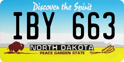 ND license plate IBY663