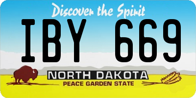 ND license plate IBY669