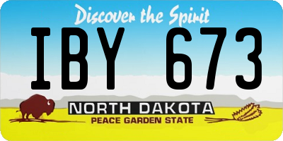 ND license plate IBY673