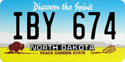 ND license plate IBY674