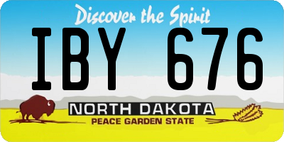 ND license plate IBY676