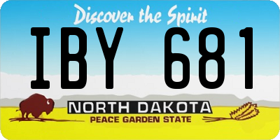 ND license plate IBY681