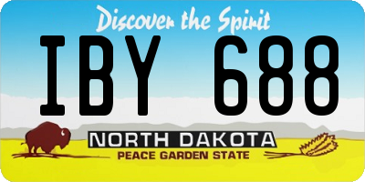 ND license plate IBY688