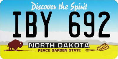 ND license plate IBY692