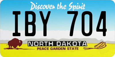 ND license plate IBY704