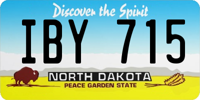 ND license plate IBY715