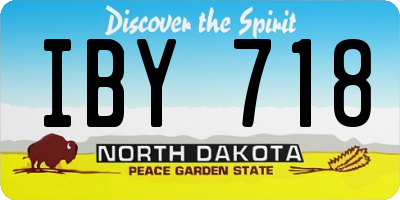 ND license plate IBY718