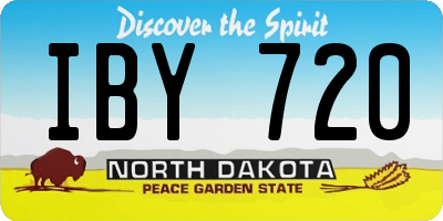 ND license plate IBY720