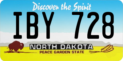 ND license plate IBY728