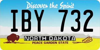 ND license plate IBY732