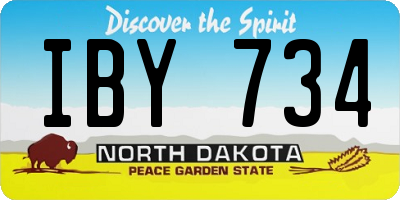 ND license plate IBY734